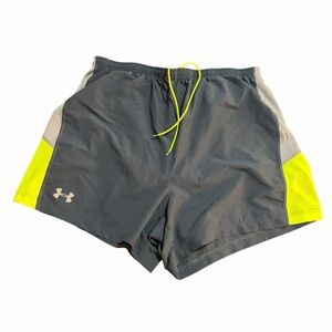 Under Armour Men's Athletic Shorts in Gray and Neon Yellow